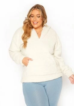 Asoph Plus Size Cozy Snow Sherpa Hoodie -Asoph Sales Shop 2016251 135 2