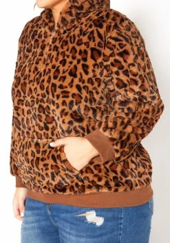 Asoph Plus Size Leopard Fleece Top -Asoph Sales Shop 2016387 361 4
