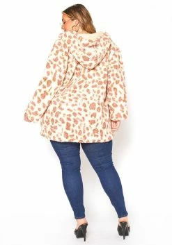 Asoph Plus Size Leopard Print Fleece Coat -Asoph Sales Shop 2016390 135 2