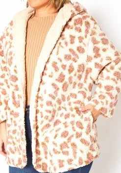 Asoph Plus Size Leopard Print Fleece Coat -Asoph Sales Shop 2016390 135 4