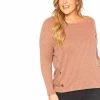 Asoph Plus Size Ribbed Knit Button Front Sweater