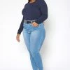 Vibrant Plus Size Favorite High Waisted Skinny Denim Jean