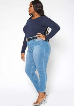 Vibrant Plus Size Favorite High Waisted Skinny Denim Jean -Asoph Sales Shop 2016799 938 3