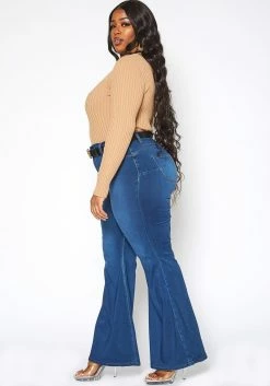 Vibrant Plus Size Bum Loving Bell Bottom Denim Jean 7 Vibrant Plus Size Bum Loving Bell Bottom Denim Jean -Asoph Sales Shop 2016800 938 3