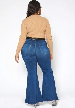 Vibrant Plus Size Bum Loving Bell Bottom Denim Jean 8 Vibrant Plus Size Bum Loving Bell Bottom Denim Jean -Asoph Sales Shop 2016800 938 4