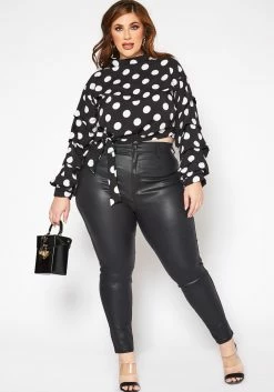 Vibrant Plus Size Girls Night Out PU Leather Skinny Jeans -Asoph Sales Shop 2016802 001 1