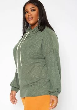 Asoph Plus Size Funnel Neck Drawstring Hem Sweater -Asoph Sales Shop 2016848 125 1