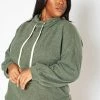 Asoph Plus Size Funnel Neck Drawstring Hem Sweater