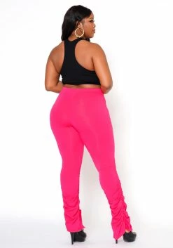 Asoph Plus Size Lounge Obsessed Ankle Stacked Fitted Pants -Asoph Sales Shop 2016899 004 4