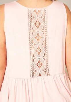 Asoph Plus Size Back Crochet Detail Flare Tank Blouse -Asoph Sales Shop 2016932 119 4