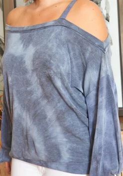 Asoph Plus Size Tie Dye Single Strap Off Shoulder Sweater -Asoph Sales Shop 2016935 158 3