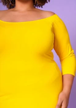 Asoph Plus Size Sincere Off Shoulder Bodycon Maxi Dress -Asoph Sales Shop 2017010 001 5