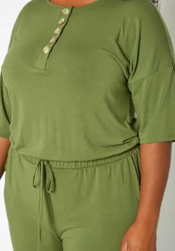 Asoph Plus Size Casual Button Hem Jumpsuit -Asoph Sales Shop 2017029 125 3