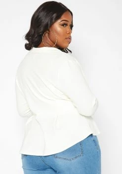 Asoph Plus Size Business Casual Button Front Blazer -Asoph Sales Shop 2017059 135 3