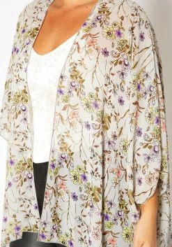 Asoph Plus Size Floral Print Kimono Cardigan -Asoph Sales Shop 2017106 749 4