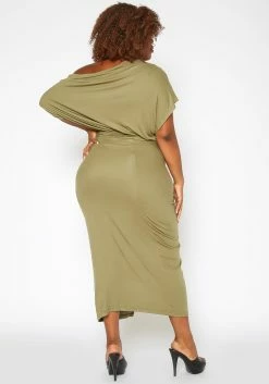 Asoph Plus Size Centered Drawstring Hem Maxi Skirt -Asoph Sales Shop 2017176 103 4