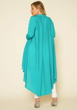 Plus Size Open Collar High To Low Chiffon Blouse -Asoph Sales Shop 2017276 179 3