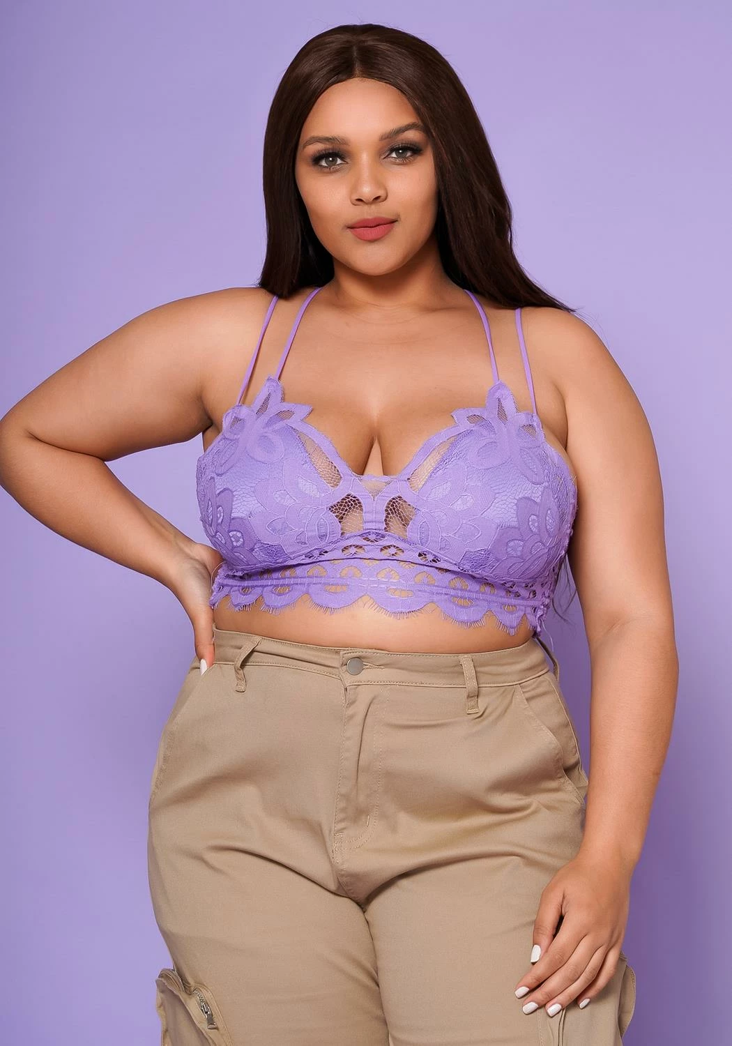 Asoph Plus Size Crochet Cami Crop Top 1 Asoph Plus Size Crochet Cami Crop Top