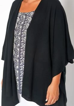 Asoph Plus Size Ribbed Knit Kimono Cardigan -Asoph Sales Shop 2017523 001 4