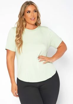 Asoph Plus Size Windowpane Cut Out Design Shirt