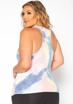 Asoph Plus Size Tie Dye Racerback Tank Top -Asoph Sales Shop 2017662 128 3