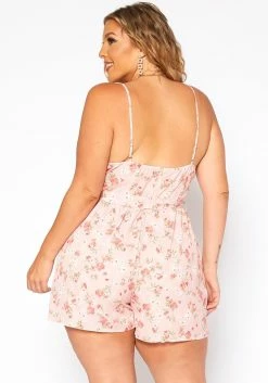 Asoph Plus Size Floral Print Cami Romper -Asoph Sales Shop 2017677 119 2