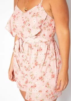 Asoph Plus Size Floral Print Cami Romper -Asoph Sales Shop 2017677 119 4