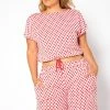 Asoph Plus Size Polka Dot Two Piece Set