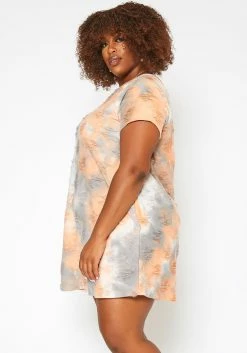 Asoph Plus Size Distressed Tie Dye Mini Dress 7 Asoph Plus Size Distressed Tie Dye Mini Dress -Asoph Sales Shop 2017773 109 1