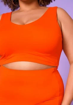 Asoph Plus Size Basic Tank Crop Top & Midi Skirt Set -Asoph Sales Shop 2017807 004 6