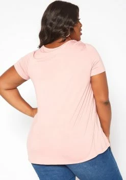 Asoph Plus Size Cut Out Front Tee Shirt -Asoph Sales Shop 2017920 119 3