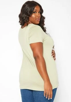 Asoph Plus Size Cut Out Front Tee Shirt -Asoph Sales Shop 2017920 151 3