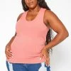Asoph Plus Size Basic Ribbed Scoop Neck Tank Top
