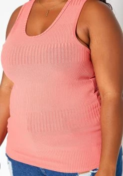 Asoph Plus Size Basic Ribbed Scoop Neck Tank Top -Asoph Sales Shop 2018003 144 4