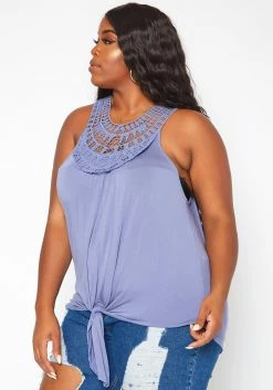 Asoph Plus Size Crochet Hem Tassel Front Tank Top -Asoph Sales Shop 2018034 003 2