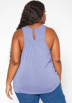 Asoph Plus Size Crochet Hem Tassel Front Tank Top -Asoph Sales Shop 2018034 003 3