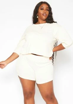 Asoph Plus Size Lounge Knit Shorts