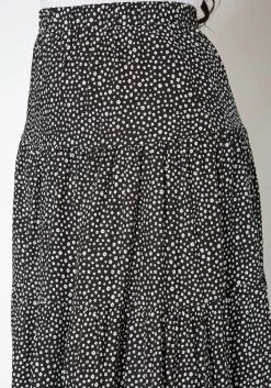 Asoph Plus Size Dainty Floral Print Maxi Flare Skirt -Asoph Sales Shop 2018086 107 4