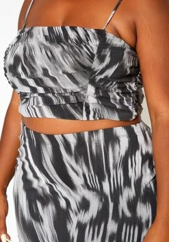 Asoph Plus Size Statement Print Ruched Cami Top -Asoph Sales Shop 2018169 001 6