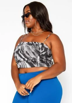 Asoph Plus Size Statement Print Ruched Cami Top -Asoph Sales Shop 2018169 001 9