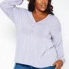 Asoph Plus Size Relaxed Fit Peplum Top