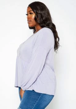 Asoph Plus Size Relaxed Fit Peplum Top -Asoph Sales Shop 2018174 104 2