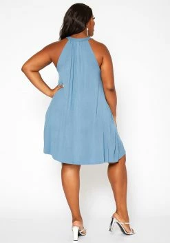 Asoph Plus Size Keyhole Front Flare Mini Dress -Asoph Sales Shop 2018176 243 3