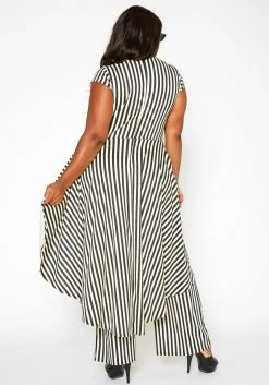 Asoph Plus Size Striped Cape Flare Jumpsuit -Asoph Sales Shop 2018244 271 3