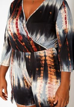 Asoph Plus Size Tie Dye Long Sleeve Romper -Asoph Sales Shop 2018340 001 4