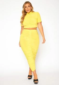 Asoph Plus Size Ruched Design Two Piece Set -Asoph Sales Shop 2018400 105 0