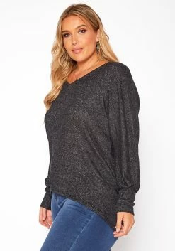 Plus Size Basic V Neck Knit Sweater -Asoph Sales Shop 2018413 001 2