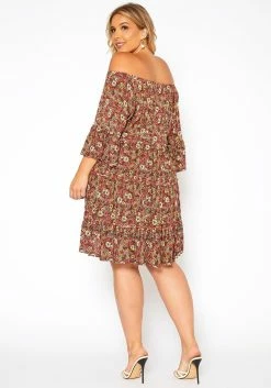 Asoph Plus Size Vintage Floral Print Mini Dress -Asoph Sales Shop 2018420 120 3