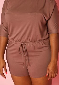 Asoph Plus Size Off Shoulder Lounge Romper -Asoph Sales Shop 2018435 002 5