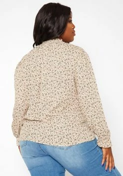 Asoph Plus Size Floral Print Long Sleeve Top -Asoph Sales Shop 2018447 119 3